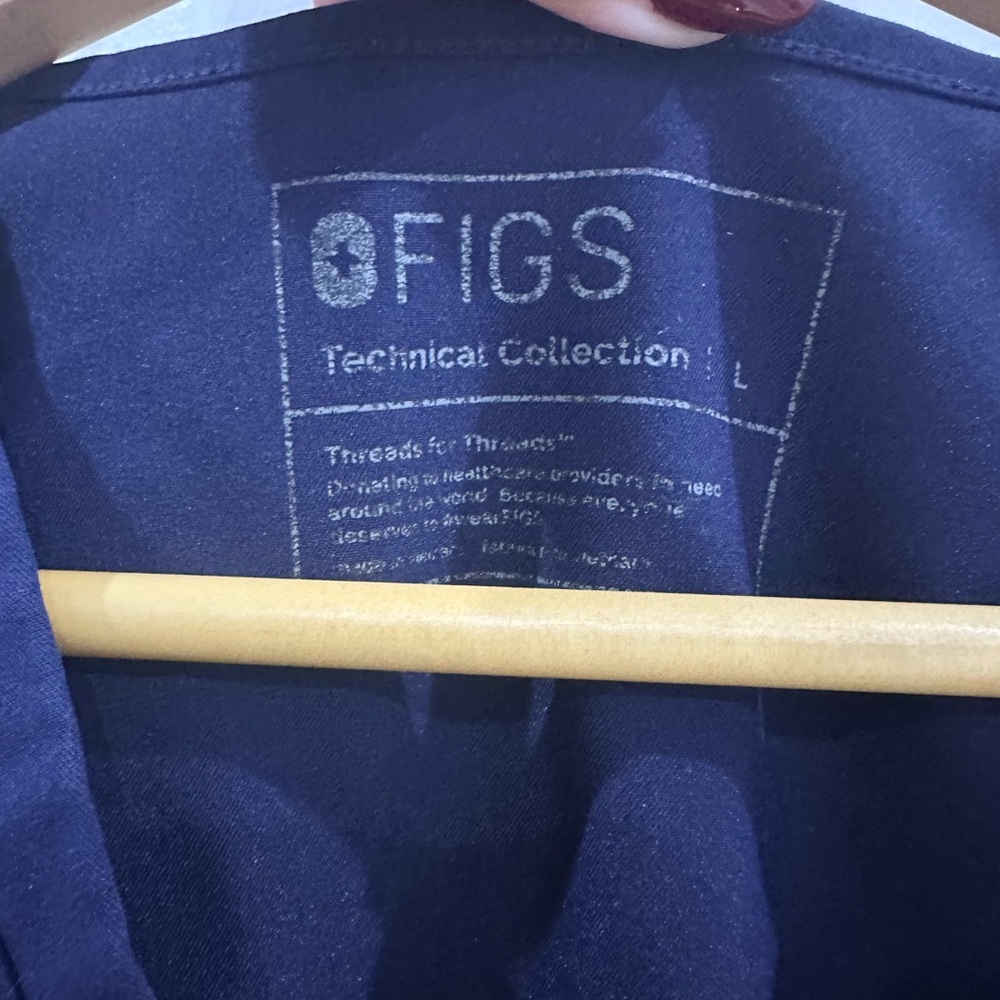 Figs Technical Collection scrub pant and top set in Deep Blue